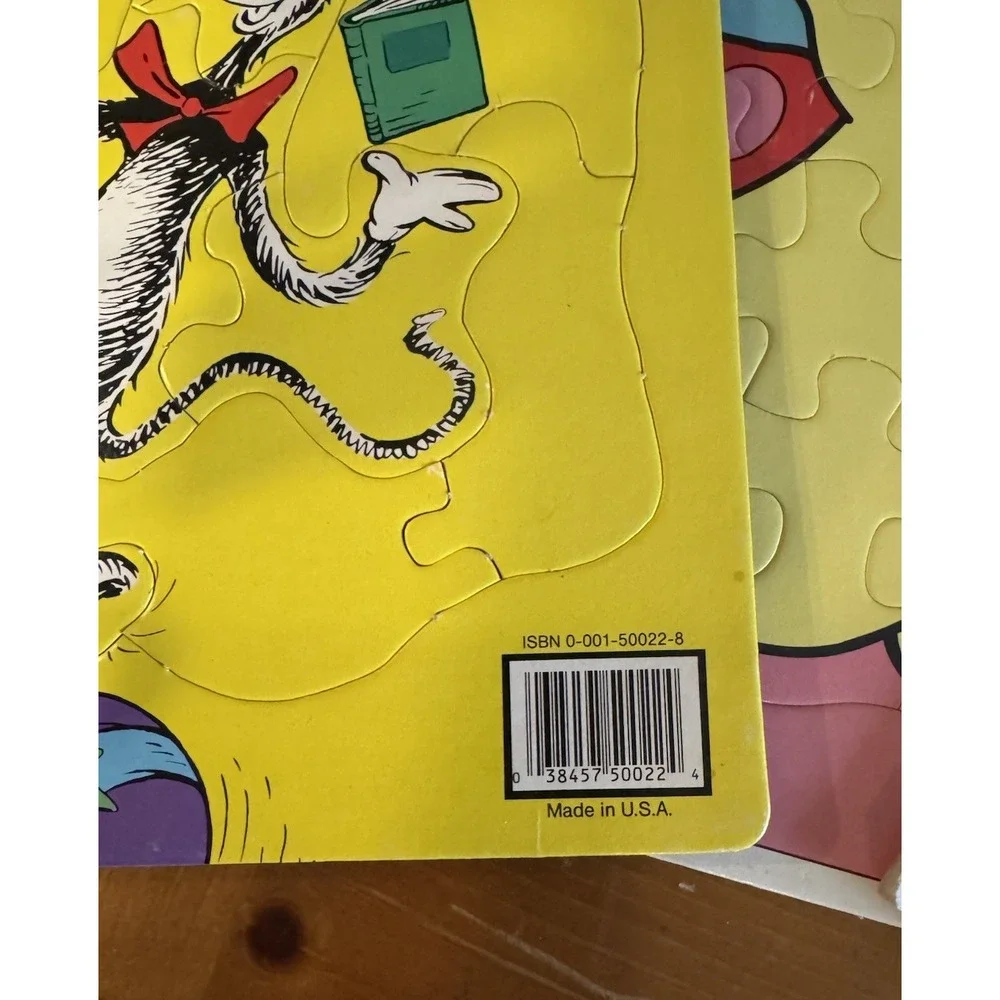 Lot of 3 Frame‎ Tray Puzzle Cat in the Hat, Dr. Suess, GLOFriends Vintage